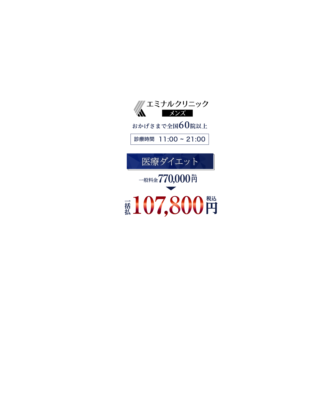 メンズエミナルクリニックの医療ダイエット