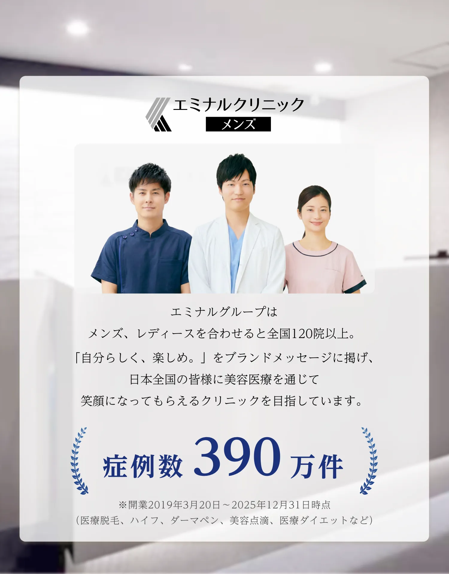 メンズエミナルの症例数