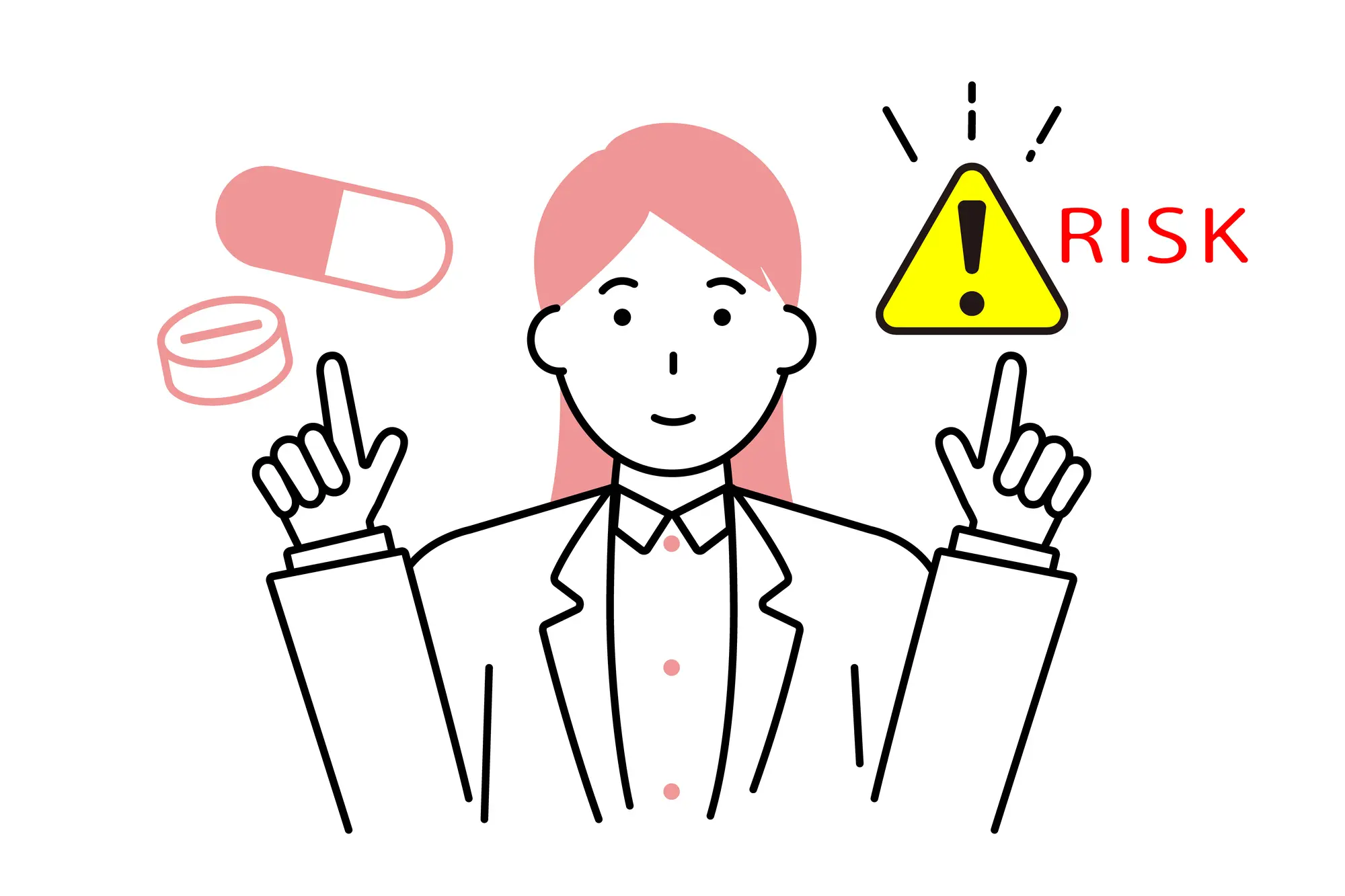 ダイエットサプリのリスクを示した画像